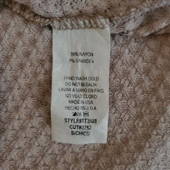 Ces Femme Women's Knit Green/Tan Color Block Long Sleeve Pullover Sweater Small - Picture 6 of 11